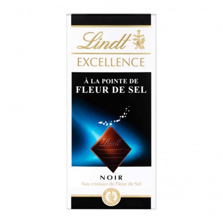 LINDT Chocolat noir aux cristaux de fleur de sel 100g