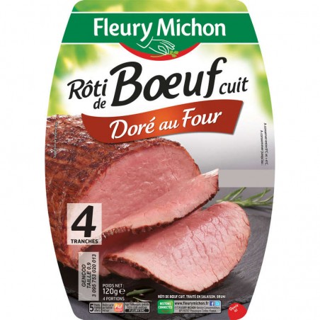 FLEURY MICHON Roti de Boeuf 4 tranches 120g