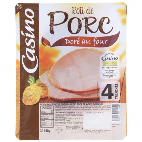 CASINO Rôti de porc Doré au Four 150g