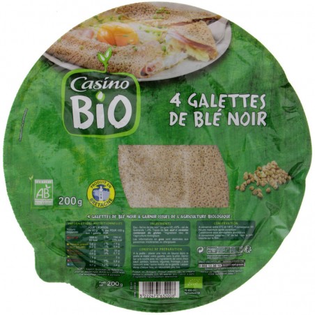CASINO BIO 4 galettes de blé noir BIO 200g