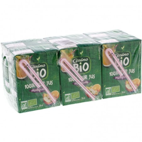 CASINO BIO Pur jus multifruits Bio - 6x20cl